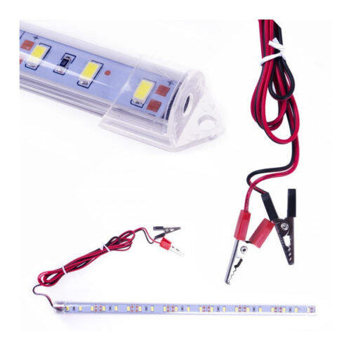 Barra Profilo Led 12v 11w Luce Bianco Freddo 6500° K Per Auto Camper Moto Tuning
