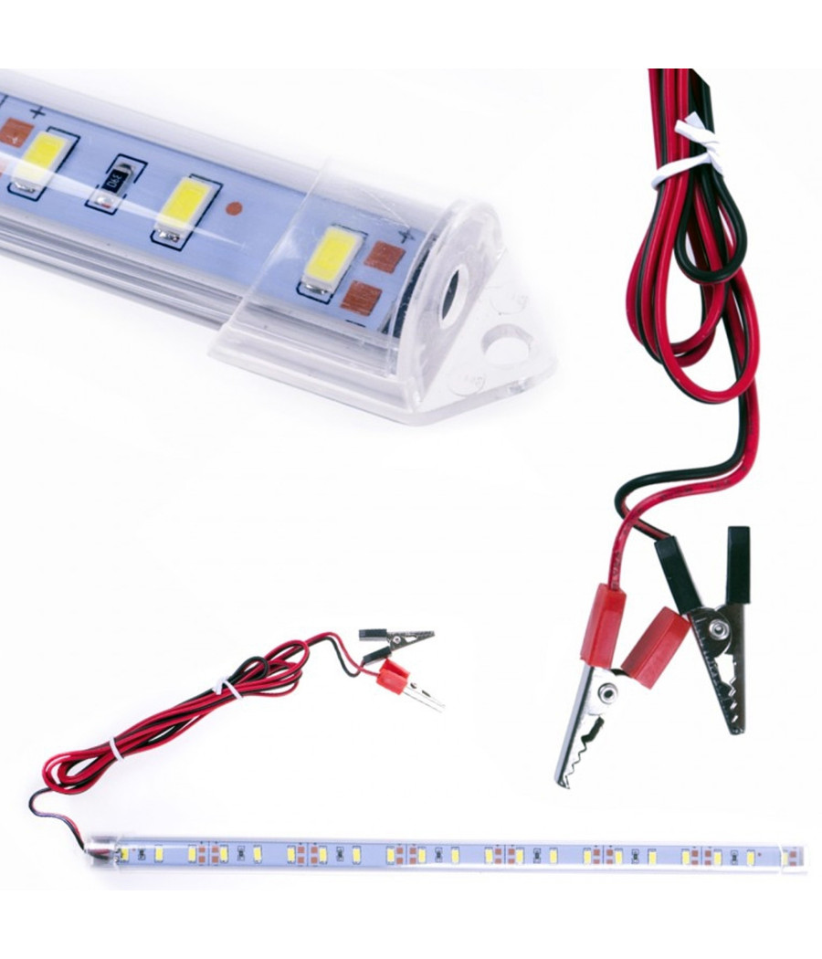 Barra Profilo Led 12v 14w Luce Bianco Freddo 6500° K Per Auto Camper Moto Tuning