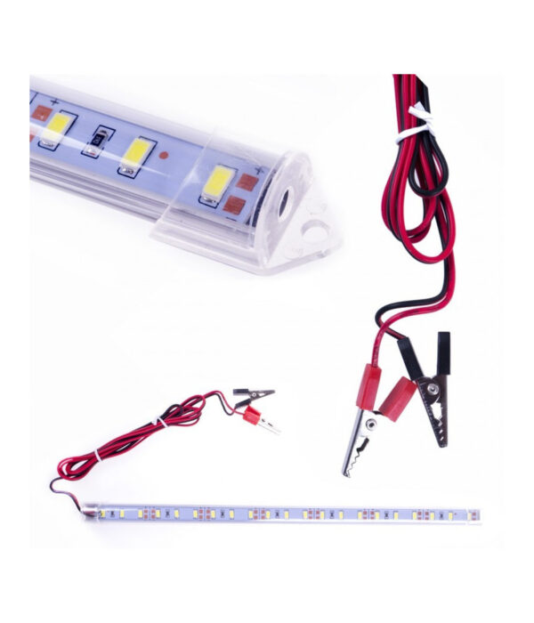Barra Profilo Led 12v 3w Luce Bianco Freddo 6500° K Per Auto Camper Moto Tuning