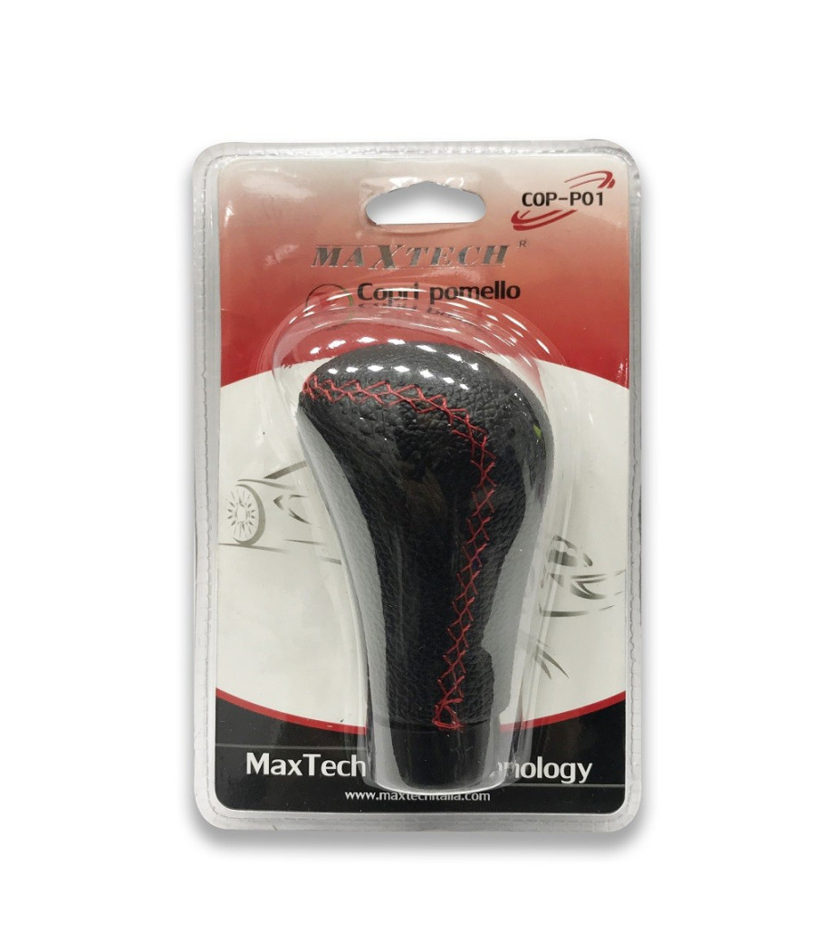 Cambio Universale Pomello Marce Leva Per Auto Camion Cuciture Rosso Maxtech Cop-p01