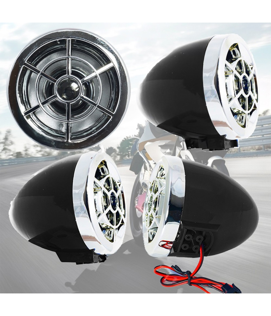 Casse Altoparlanti Sirena Per Auto Moto Scooter Bluetooth 20w Antifurto Allarme