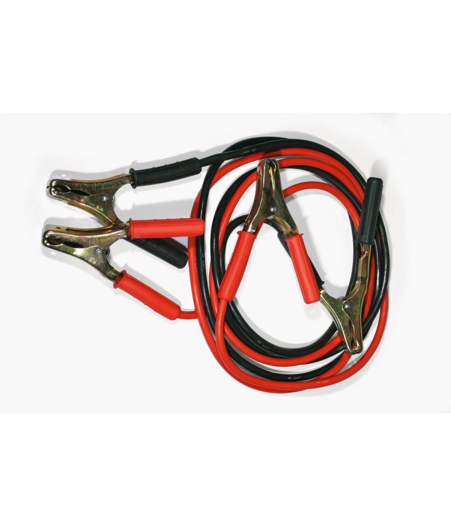 Cavi Pinza Bipolari Collegamento Batteria Alimentazione Auto Moto 500 Amp 2.5 Mt