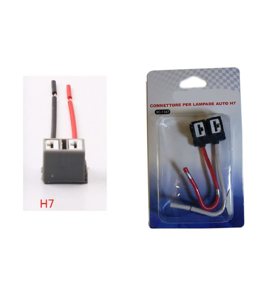 Cavo Connettore Ricambio Per Lampada H7 Attacco Cablaggio Per Auto Moto Xc-1347