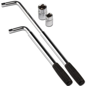 Chiave Esagonale Per Dadi Ruote Auto Automobile Telescopica 2 Inserti In Acciaio
