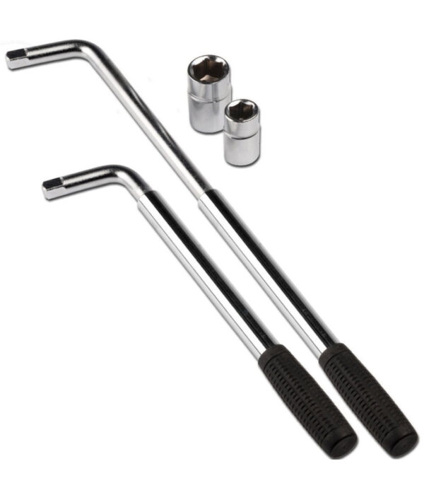 Chiave Esagonale Per Dadi Ruote Auto Automobile Telescopica 2 Inserti In Acciaio