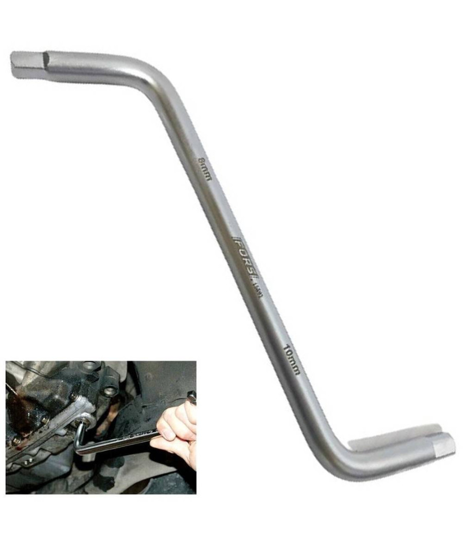 Chiave Quadra Svita Tappo Coppa Olio Motore Auto 8/10 Mm Officina Olii 15692