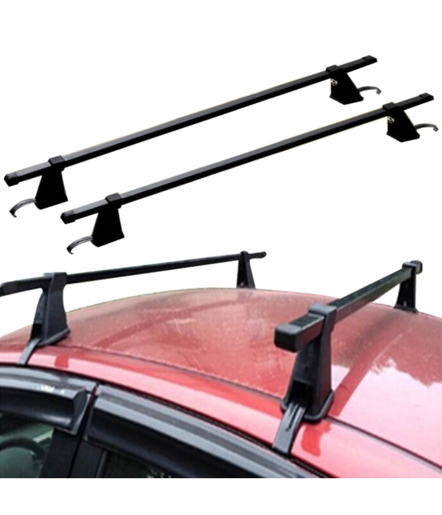 Coppia Barre Portatutto Portapacchi Per Auto Universali In Alluminio Da 120 Cm