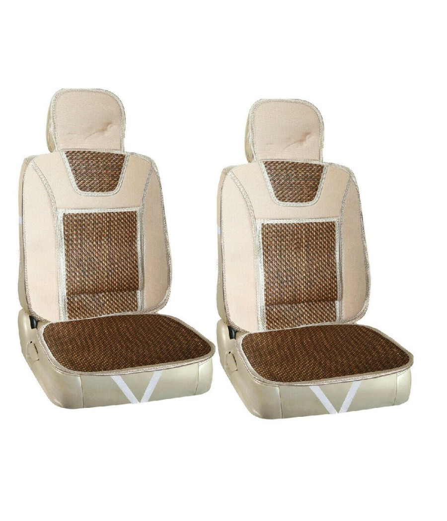 Coppia Coprisedili Schienale Auto Copri Sedile Estivo Anteriore Cardiff Sc-041