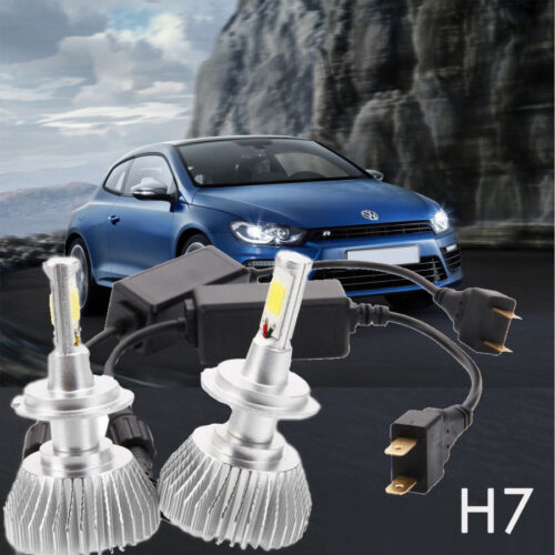 Coppia Lampade A Led Cree Full H7 Per Auto 2800 Lumen 6000k Digitale 12v 24v 30w