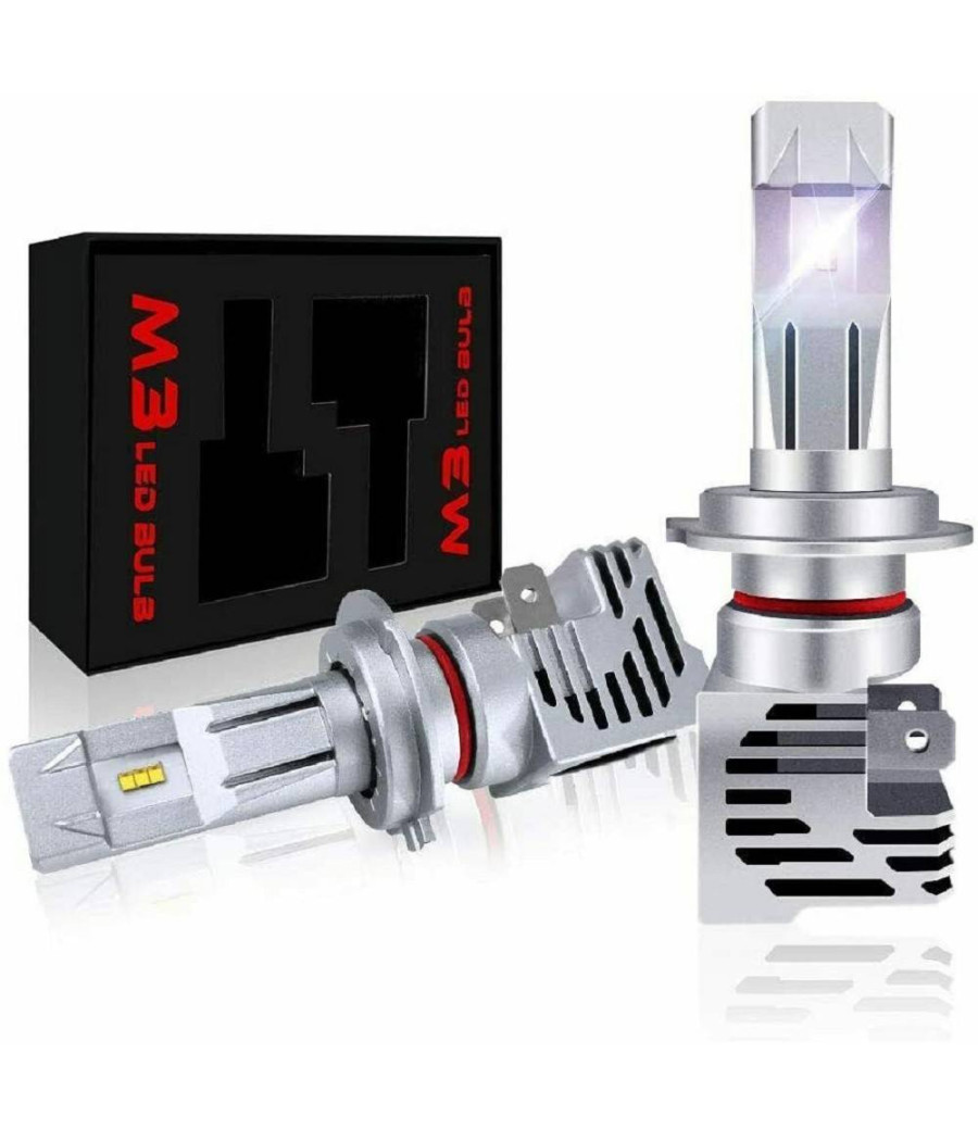 Coppia Lampade A Led Per Auto Moto H7 6500k 55w Luce Bianca Art.11907