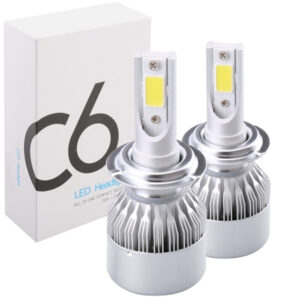 Coppia Lampade Anabbaglianti Abbaglianti C6 Hb4 9006 6000k Led 8v-48v F 36w/3800lm Auto Moto