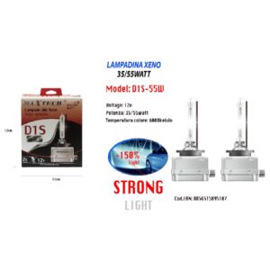 Coppia Lampade D1s 35/55w Bulbi Ricambio Xenon 6000k Fari Xeno Maxtech D1s-55w