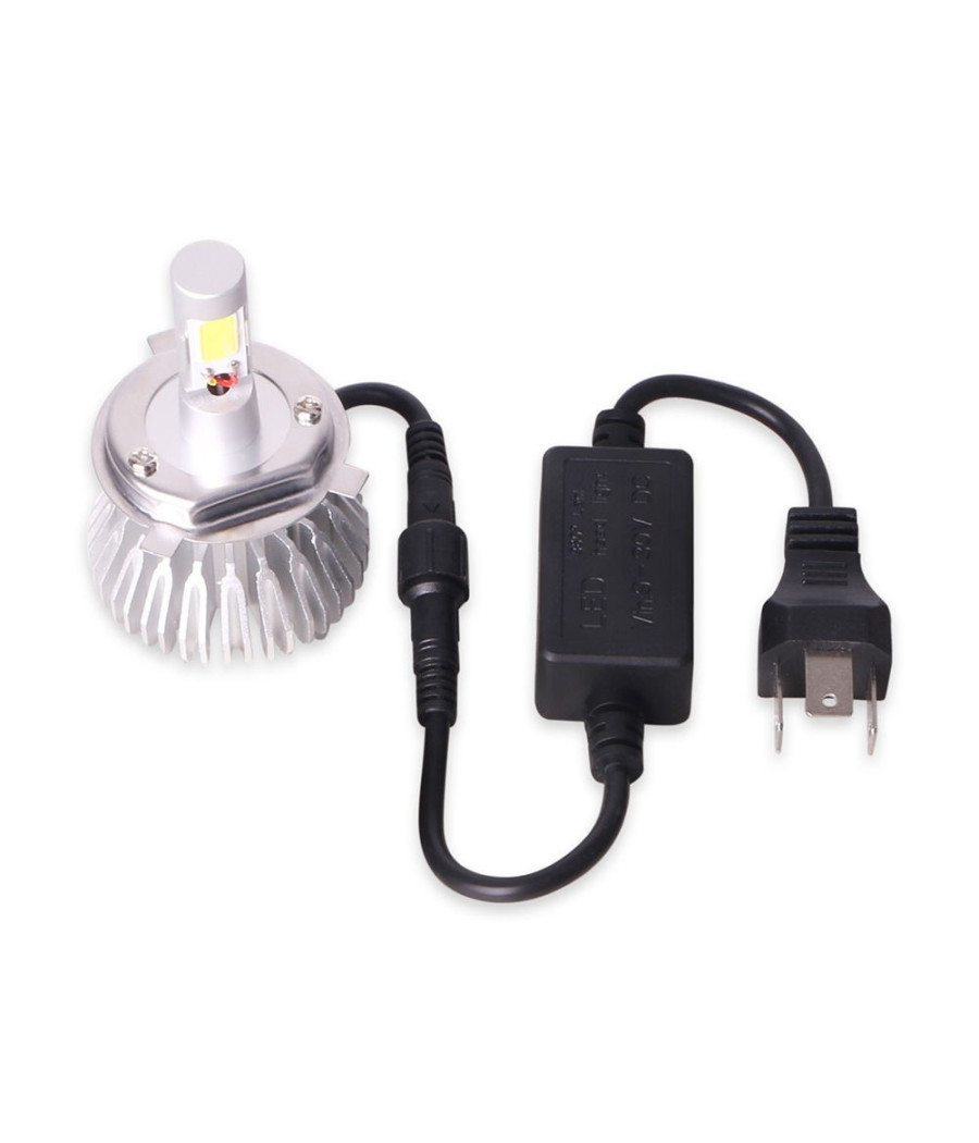 Coppia Lampade Fari Ricambio Auto Led 3hl H4 Alta Luminosita' Bianco Freddo 40w