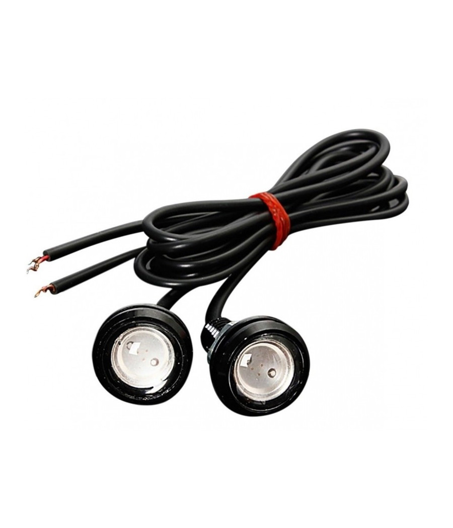 Coppia Lampade Lampada Luci Auto Cob 12v 3w Bianco Led Canbus Eagle Eye Marcia