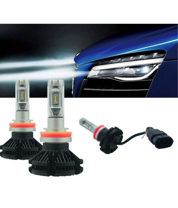 Coppia Lampade Led Auto Fari H11 X3 Kit Lampadine 50 Watt 6000 Lumen Ip67