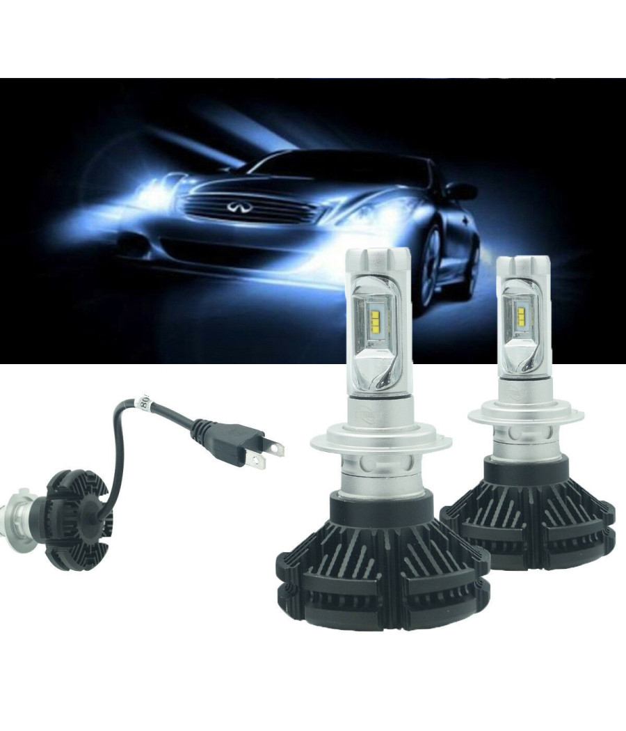 Coppia Lampade Led Auto Fari H7 X3 Kit Lampadine 50w 6000 Lumen Ip67