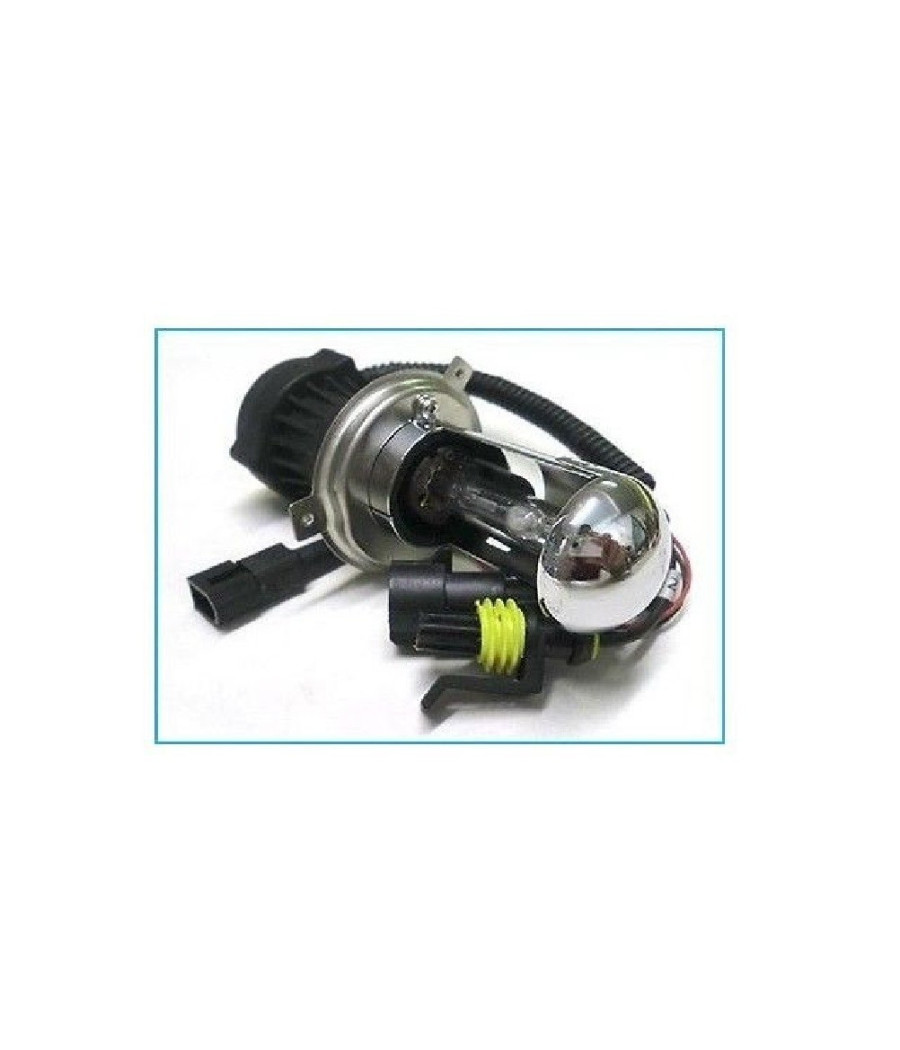 Coppia Lampade Per Fari Auto H4-3 Bixenon Kit 12v 35w 6000k Con Cablaggio