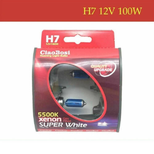 Coppia Lampadine Lampade Auto Moto Xenon H7 12v 100w 5500k C-6277