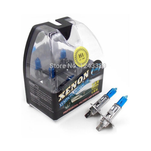 Coppia Lampadine Xenon H1 Alogene A 12v Da 55w Per Ricambio Fari Auto Macchina
