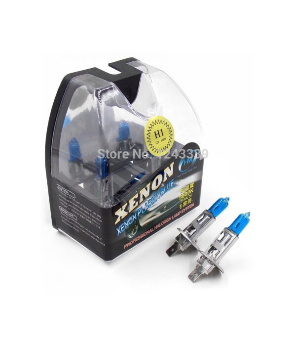 Coppia Lampadine Xenon H1 Alogene A 12v Da 55w Per Ricambio Fari Auto Macchina