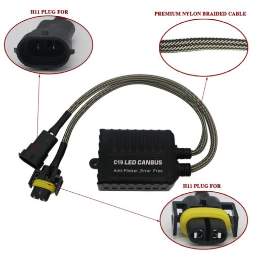 Coppia Resistenze Cambus H11 Fari Decoder Led Errore Centralina Antisfarfallio