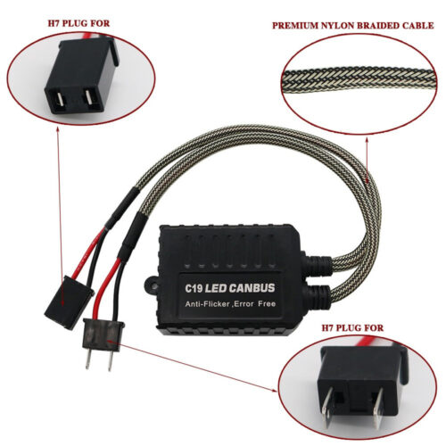 Coppia Resistenze Cambus H7 Fari Decoder Led Errore Centralina Antisfarfallio