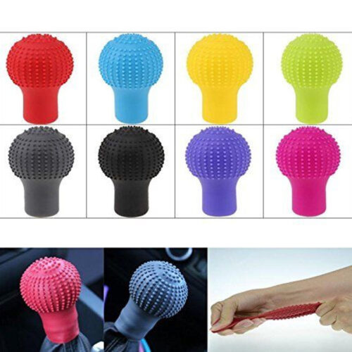 Copri Pomello Auto Silicone Leva Cambio Protezione Nero Beije Grigio Universale