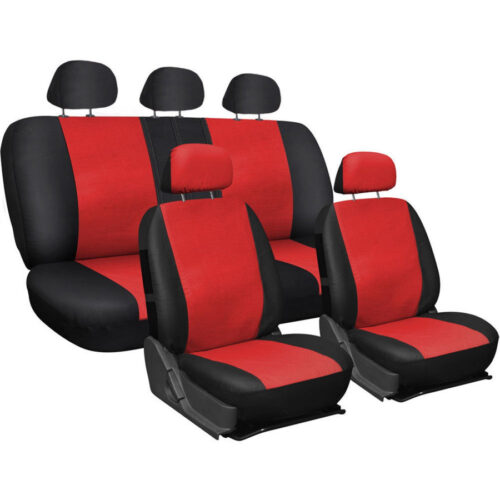 Copri Sedili Coprisedili Universali Per Tutte Le Auto Bicolore Rosso E Nero