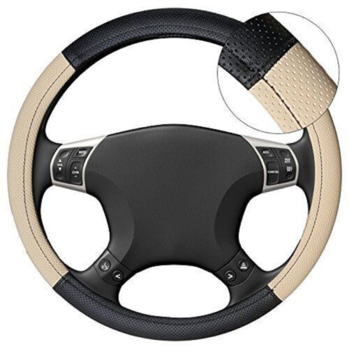 Coprivolante Copri Volante Diametro 38 Presa Comfort Auto Nero Beige