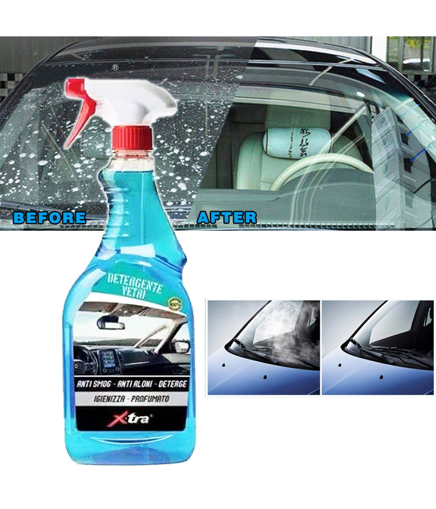 Detergente Lava Vetri Specchi Cristalli Da 500ml Sgrassatore Profumato No Aloni