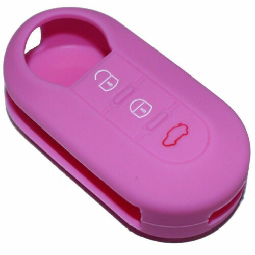Cover Chiave Guscio Fiat 500 Punto Evo Panda Bravo Telecomando 3 Tasti Rosa