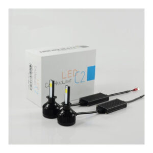 Fari Led Per Auto C2 H1 Headlight Fari Potenti Con Protezioni In Gomma 3000 Lms