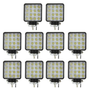 Faro A Led Supplementare Per Auto Barca Camion Set Da 10pz 48w Lampada 12-24v