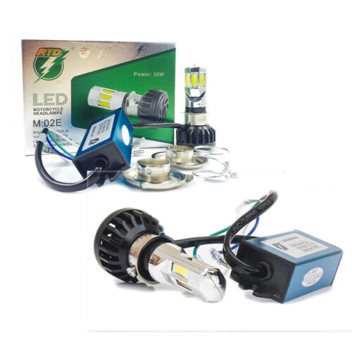 Faro Lampada Led H4 H6 6 Kit Per Moto Motocicletta 35w Watt Mod. M02e 3500 Lmn