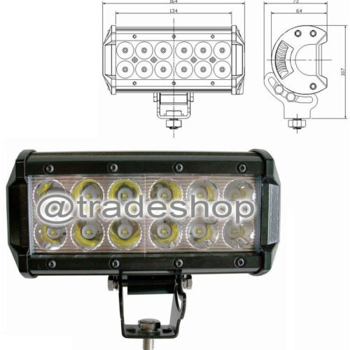 Faro Luce Led Barra D 72 120 240w Inclinabili Supporti 12v Suv Auto Paraurti