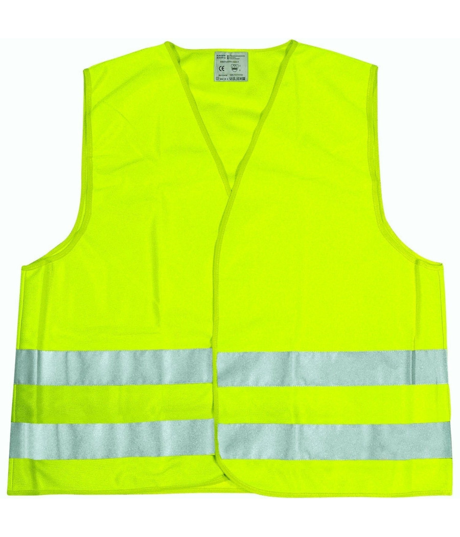 Giubbotto Gilet Giallo Di Emergenza Ad Alta Visibilità Catarifrangente Auto