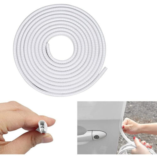 Guarnizione Porta Auto Gomma Portiera Striscia Protezione Universale 5 Mt Bianca