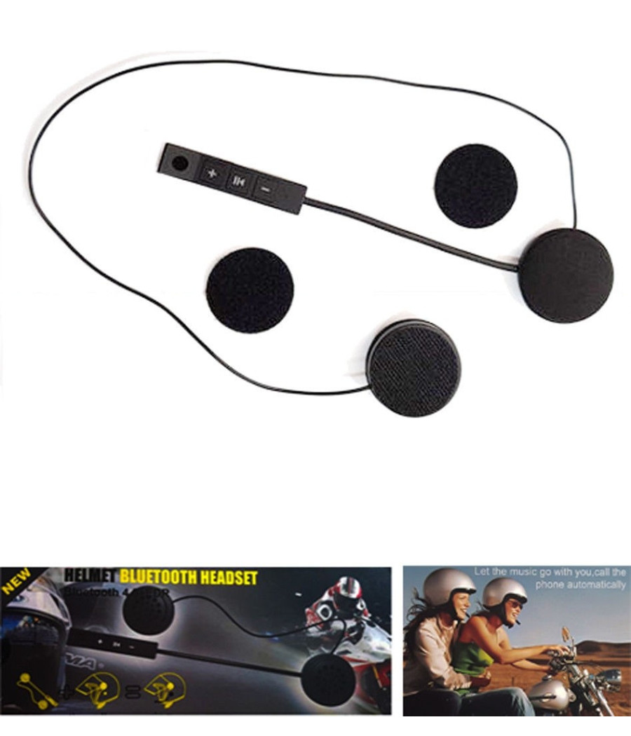 Interfono Headset Microfono Auricolare Bluetooth Casco Moto Mp3 Bp08