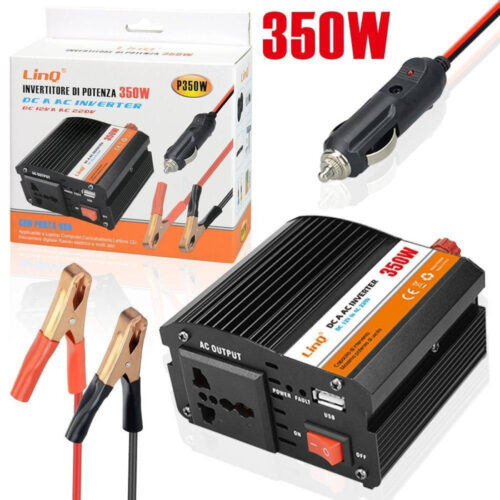 Inverter Di Potenza 350 Watt 12v 220v Convertitore Tasto On Off Per Auto P350w