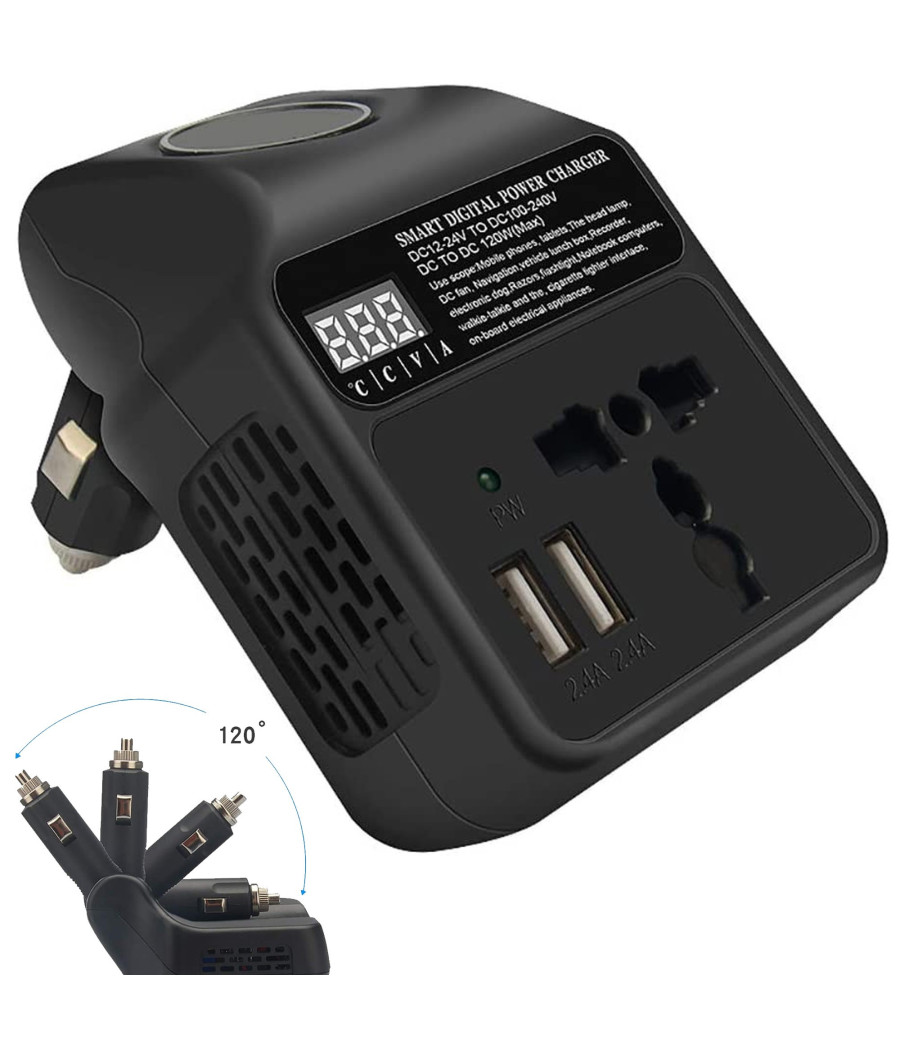 Inverter Di Potenza Per Auto Da 150w Cc A Ca Caricatore Usb Convertitore Qy-4168