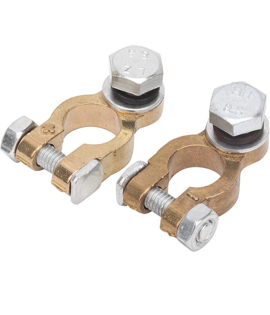 Kit 2 Pz Morsetto Connettore Terminale Batteria Autocarri Auto 300a Vite Singola