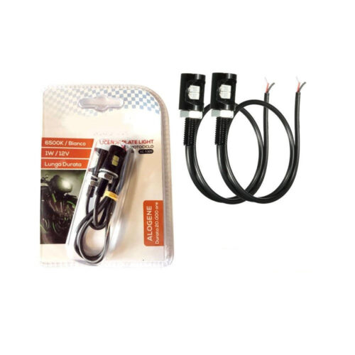 Kit 2pz Luce A Led Per Targa Motociclo Moto Luce Bianca 6500k 1w Alogene Xc-1309