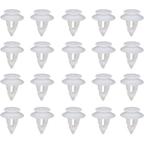 Kit 40pz Clip Di Fissaggio Pannello Automatico Rivetti Plastica Ganci Auto Bianco