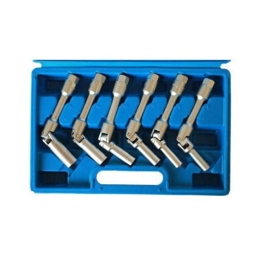 Kit 6 Chiavi Bussola Snodate Per Candelette Auto Diesel Da 8 A 16 Mm 3/8″ 160mm