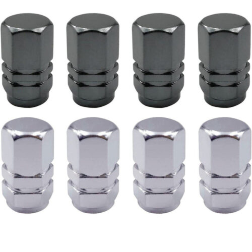 Kit 8pz Tappi Stelo Valvola In Alluminio Cappucci Pneumatici Auto Universali Moto