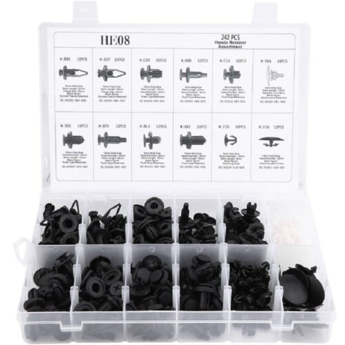 Kit Clip Per Paraurti Auto 240 Pz 12 Dimensioni Assortiti Fissaggio Per Rivetti