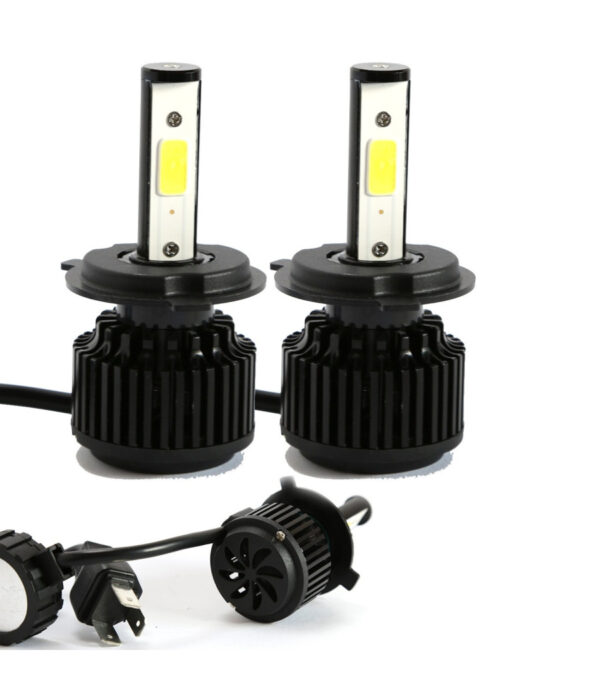 Kit H4 Lampade A Led Cree Full Led 2600 Lumen 6000k Digitale 12v 24v 24w Auto