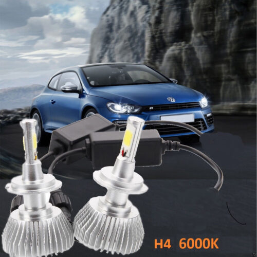 Kit H4 Lampade A Led Cree Full Led 2800 Lumen 6000k 20w Led Driver Luce Bianca