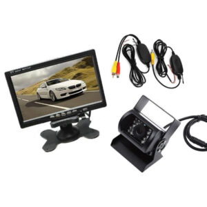 Kit Monitor Lcd 7" Telecamera Retromarcia Wireless Wifi Per Camper Auto Rimorchi