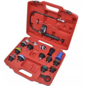 Kit Tester Di Pressione Prova Radiatore Test Professionale Universale 18 Pezzi